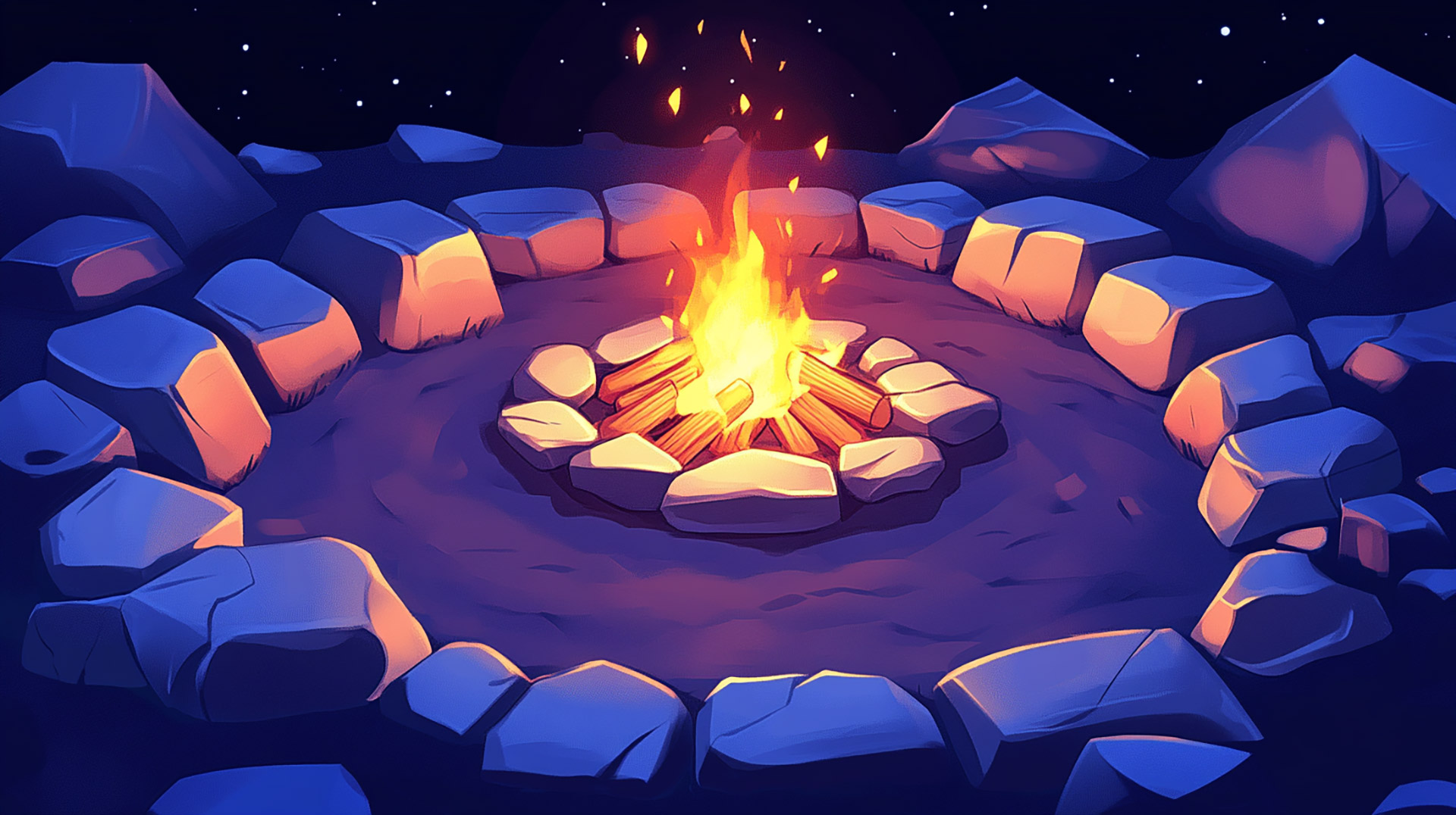 High-Quality Campfire Pictures for 16:9 Screens