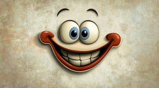 Digital Backgrounds with Cartoon Smiles for Screens