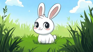 Adorable Bunny Wallpaper for Desktop in 16:9 Aspect Ratio