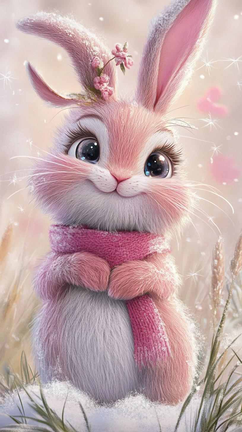 High-Definition Cartoon Bunny Wallpaper for All Brands