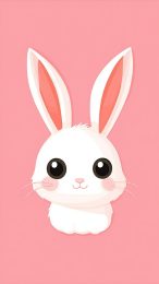 Adorable Cartoon Bunny Wallpaper for Your Smartphone