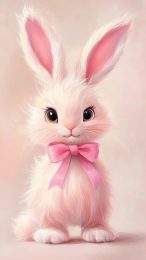 Cute Cartoon Bunny Design for Your Phone Wallpaper