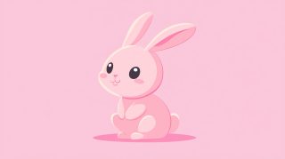 Free AI Wallpaper: Adorable Bunny Digital Background