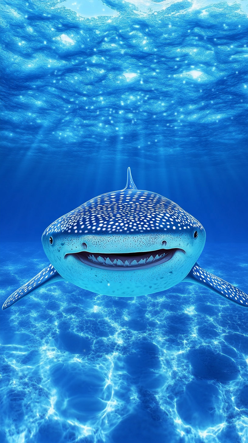 Cartoon Whale Shark HD Mobile Wallpaper Download Free