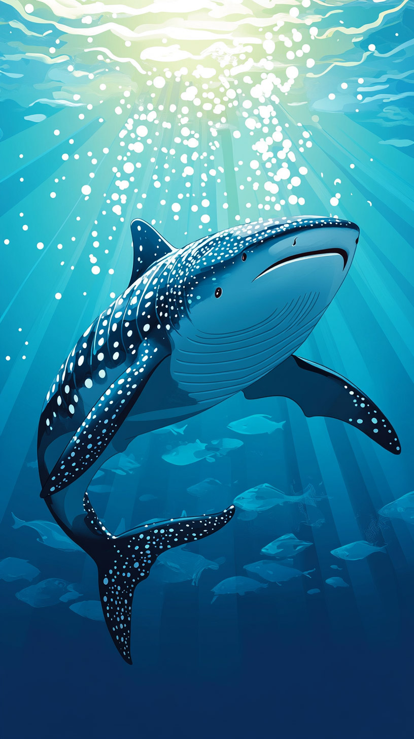 Stunning 9:16 Cartoon Whale Shark Photos for Your Phone