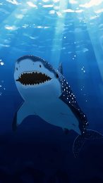 Bright Cartoon Whale Shark Photo for Mobile Devices