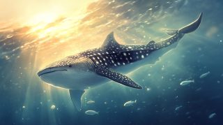 Ultra HD Cartoon Whale Shark Wallpaper for Desktop Background