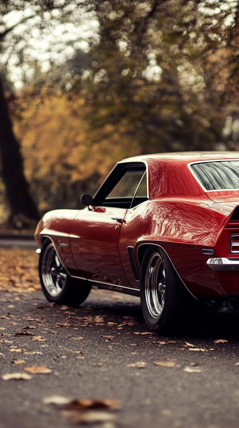 Download Mobile Wallpaper of Legendary Classic Muscle Cars