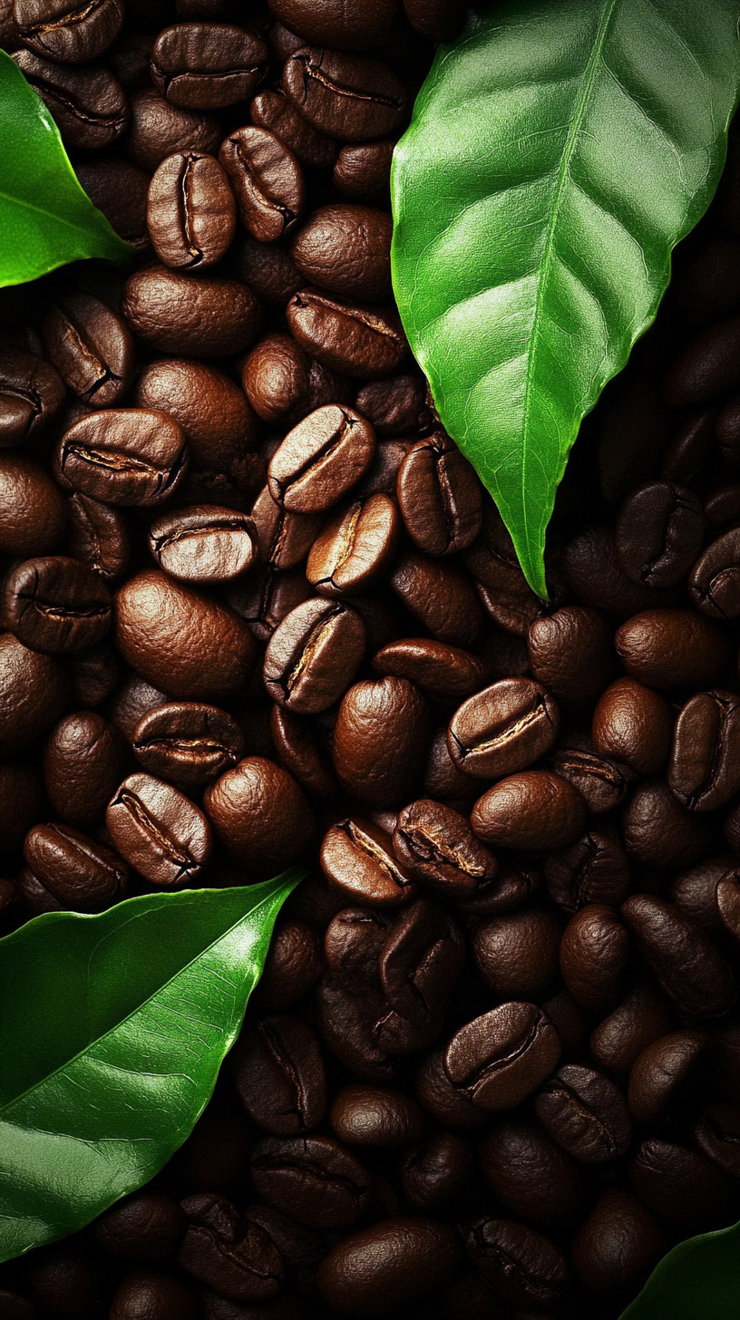 Free Coffee Bean and Tea Leaf Image Download