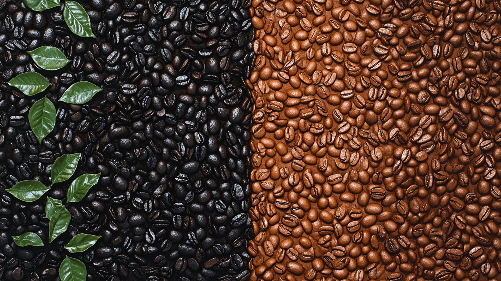 Coffee Bean and Tea Leaf Wallpaper for Desktop Use