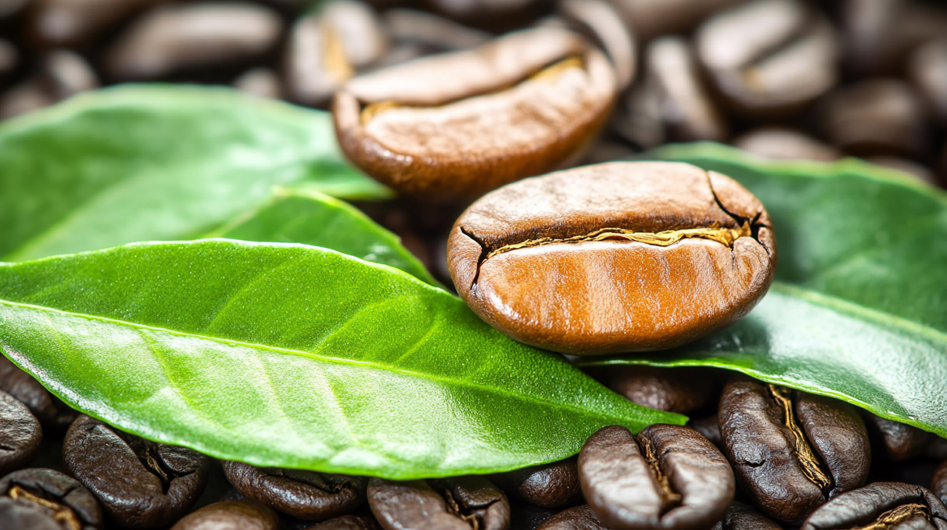 Free AI Wallpaper: Coffee Beans and Tea Leaf Designs