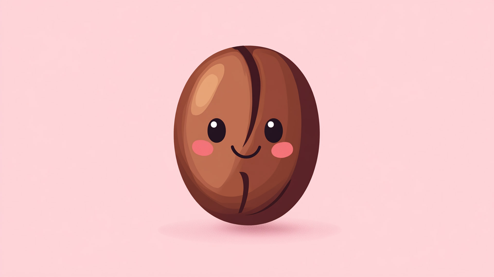 Vibrant Coffee Bean Cartoon HD Wallpaper for Desktop