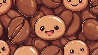 Stylish Coffee Bean Cartoon HD Pics for PC Wallpapers