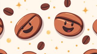 Whimsical Coffee Bean Cartoon Wallpapers for Free Download