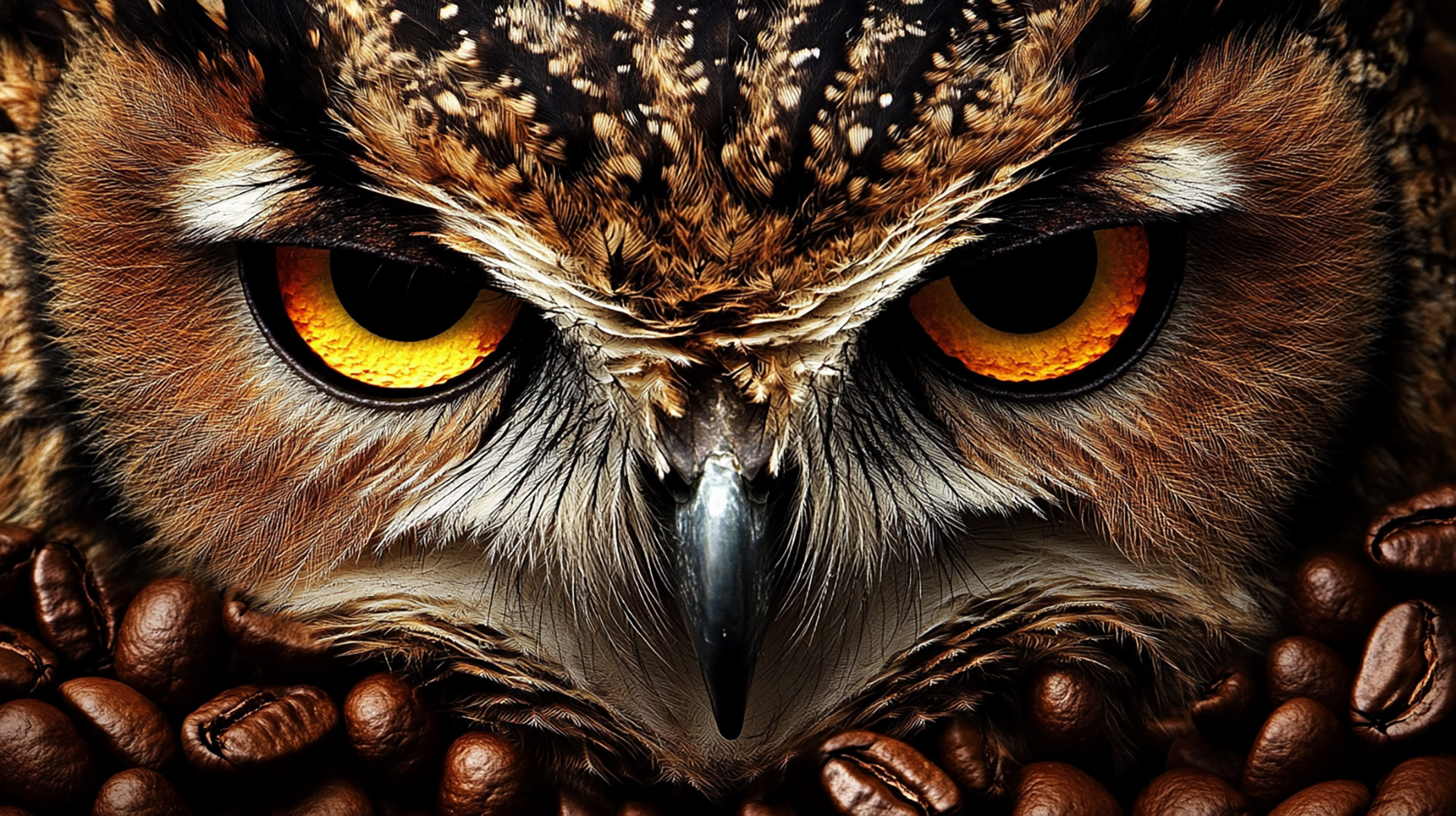 Stunning Coffee Bean Owl HD Wallpaper for PCs