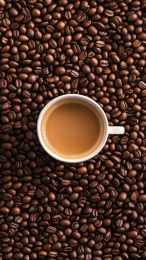 Stunning HD Coffee Beans Wallpaper for Your iPhone