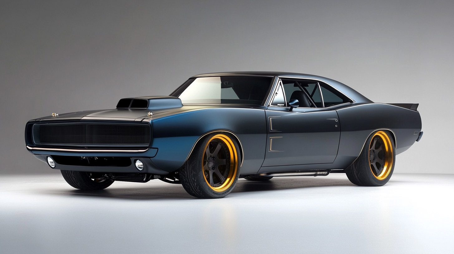 AI Wallpaper: Stunning Muscle Cars in 16:9 Format