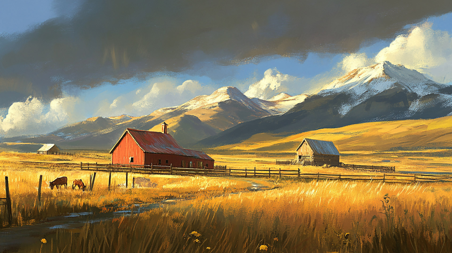 Ultra HD Country Ranch Digital Background for Desktop