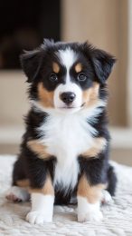 Adorable Australian Shepherd Puppy Images for iPhone and Android