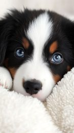 Free Cute Australian Shepherd Puppy Digital Background for Phones