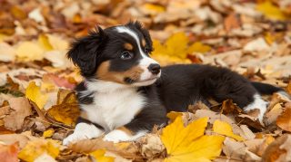 Cute Australian Shepherd Puppy HD Wallpaper for Desktop Background