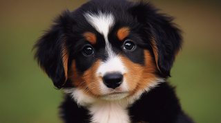 Digital Background: Cute Australian Shepherd Puppy in HD