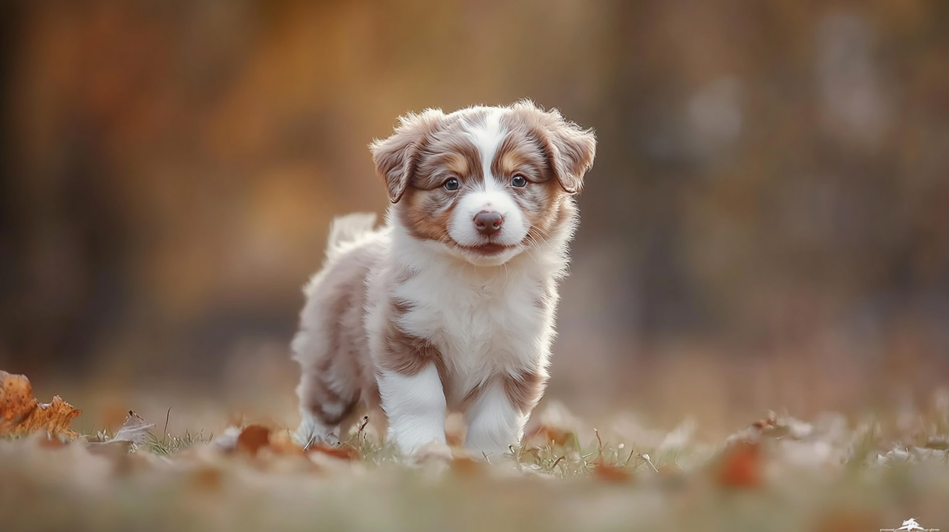 AI Wallpaper Featuring Cute Australian Shepherd Puppy Images