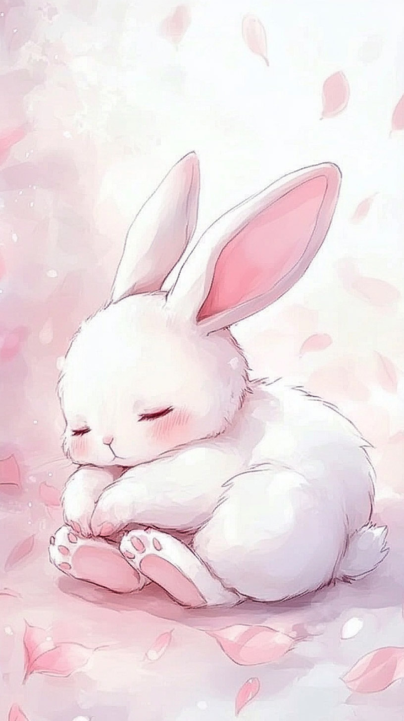 Sweet Kawaii Bunny Image Downloads for Mobile