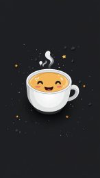 Free HD Digital Background: Cute Coffee Cup for Android