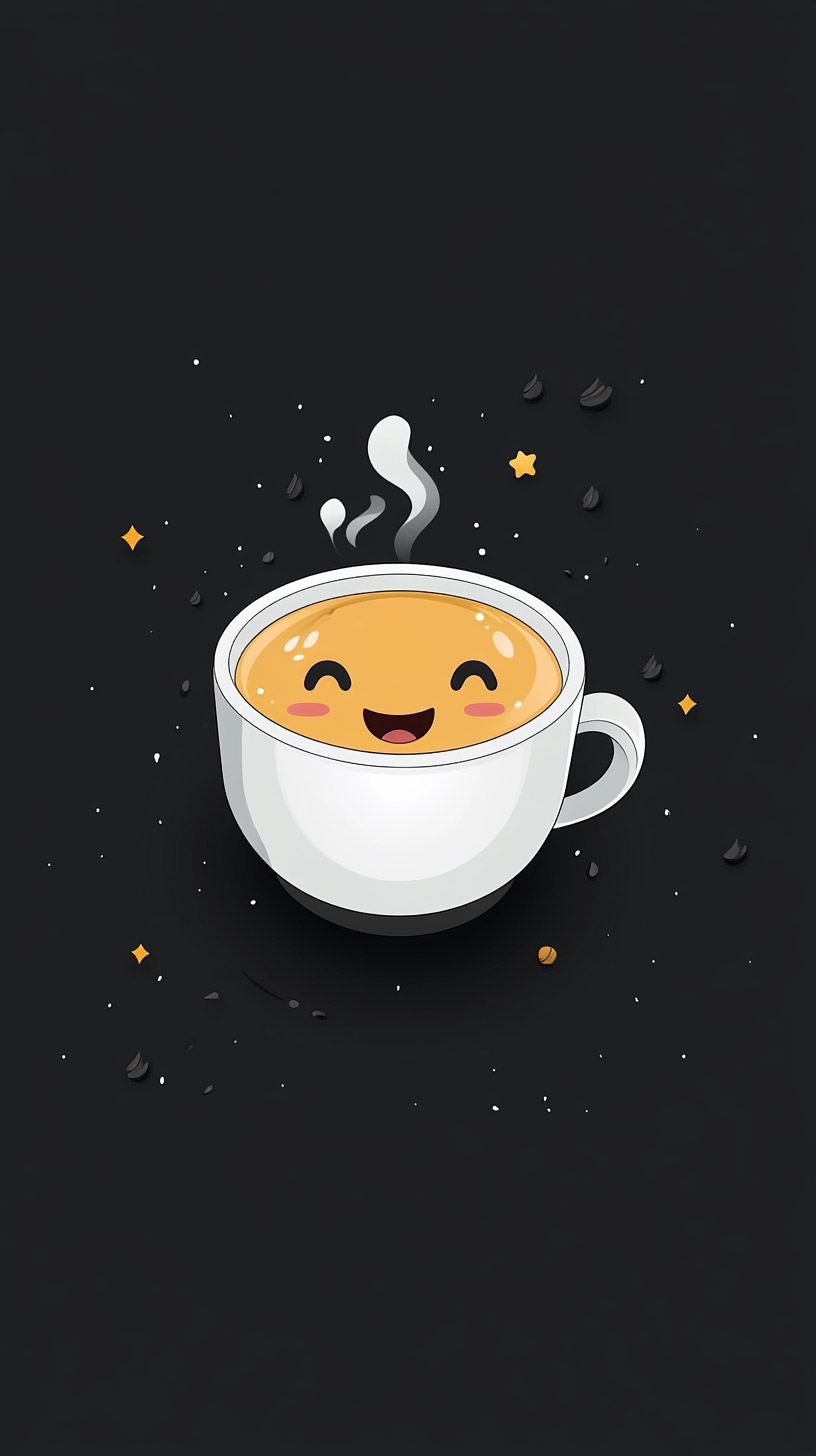 Free HD Digital Background: Cute Coffee Cup for Android