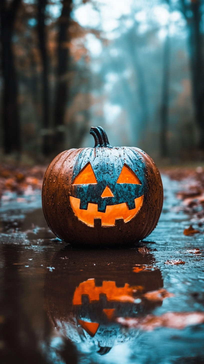 Download Adorable Cute Halloween Digital Background in 9:16