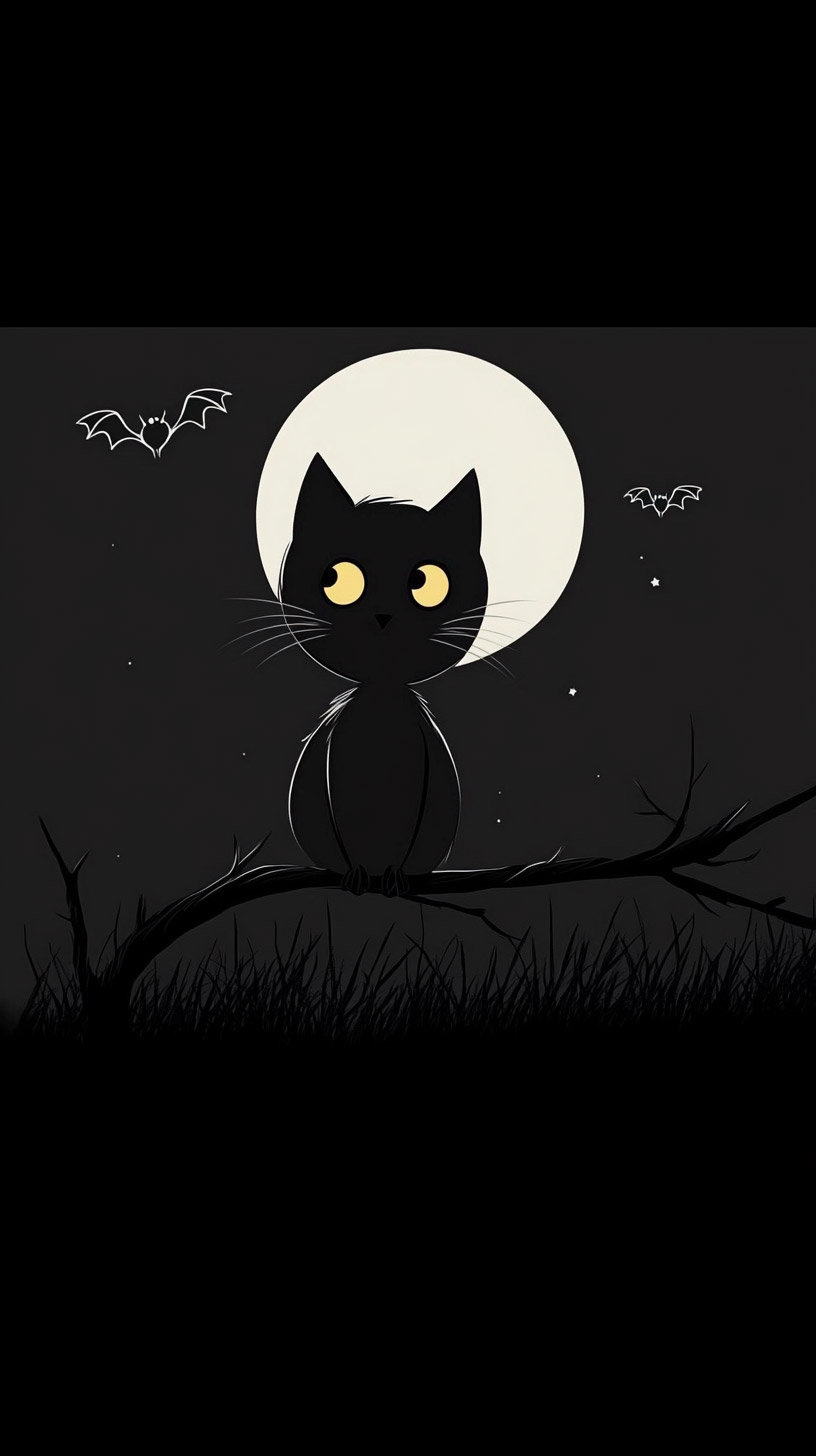 Charming Cute Halloween Digital Background for iPhone