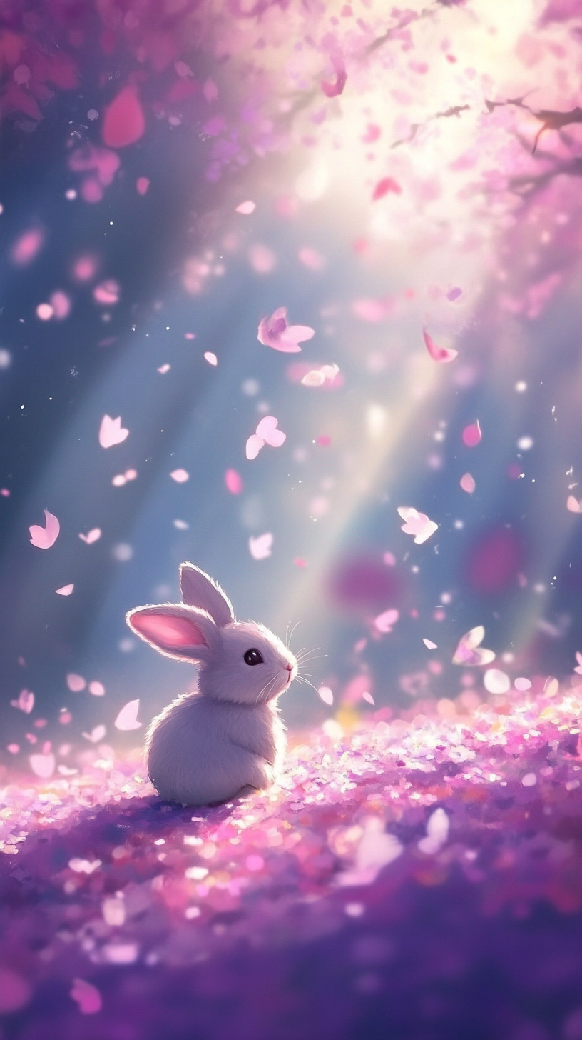 Anime-Inspired Kawaii Bunny Wallpapers for Smartphones