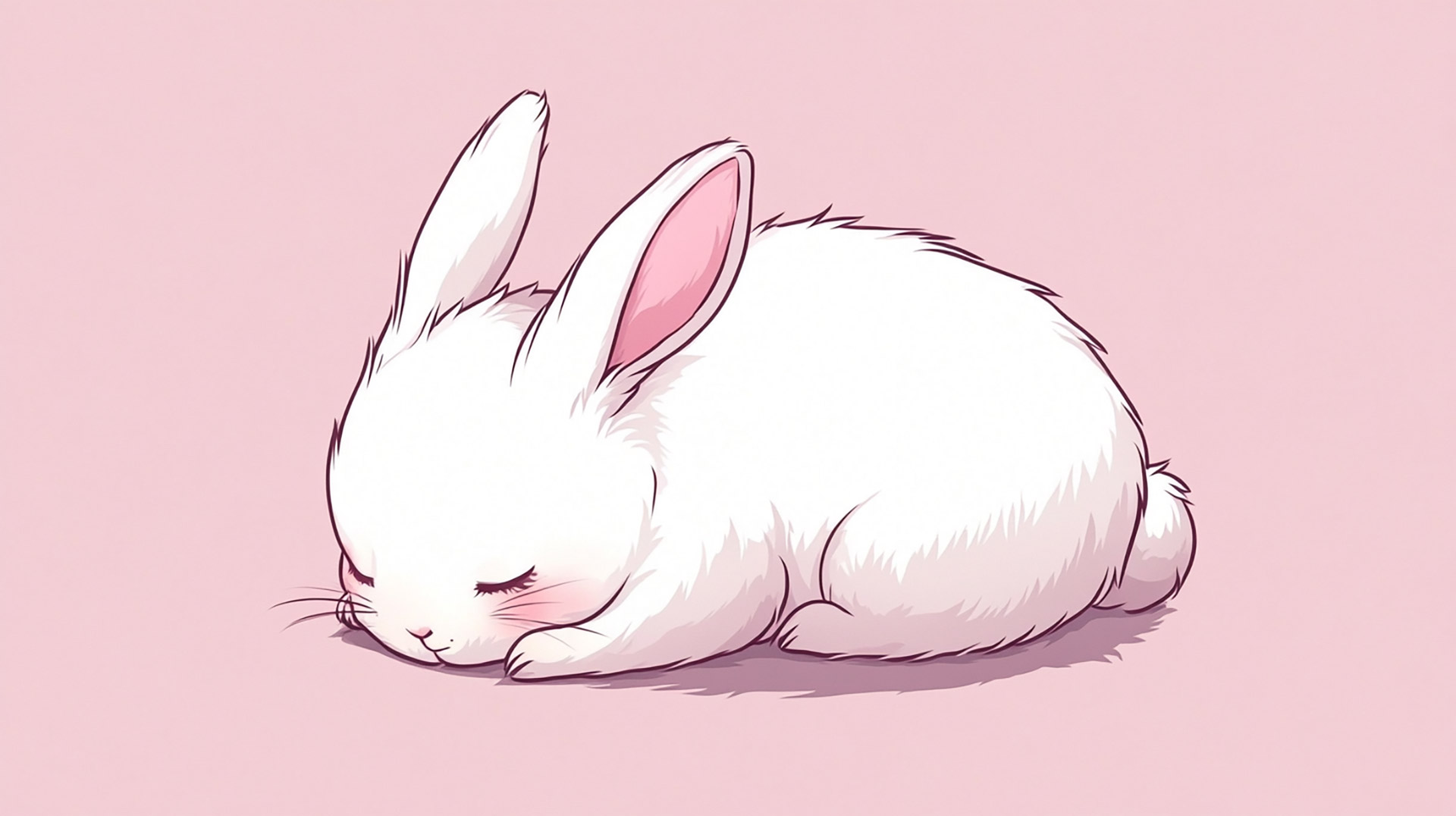 Adorable Kawaii Bunny Digital Backgrounds in 16:9