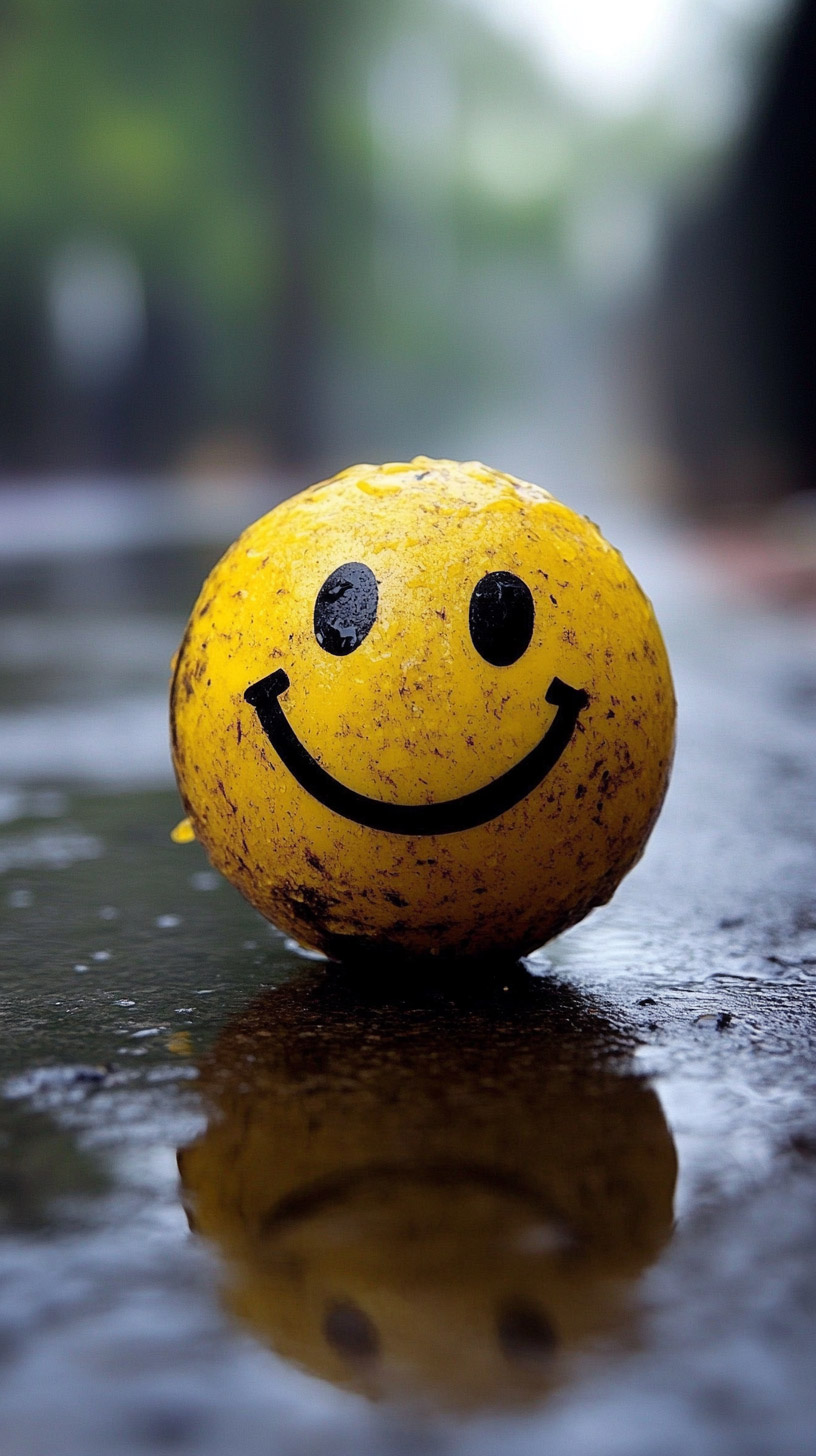 Adorable Smile Face Digital Background for Android Phones