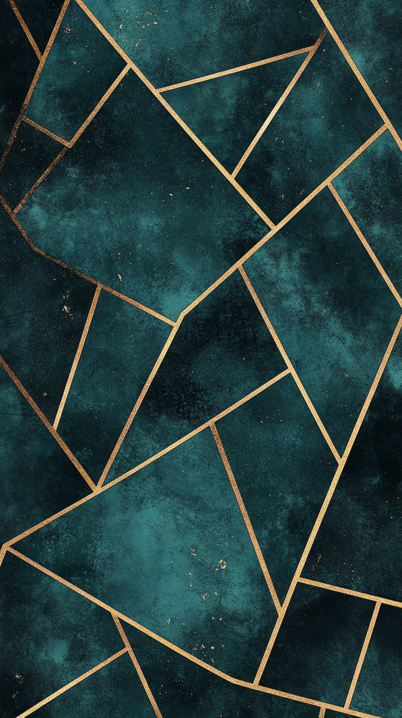 HD Dark Blue and Gold Background for iPhone