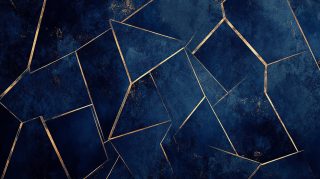 Stunning Dark Blue and Gold Geometric HD Wallpaper