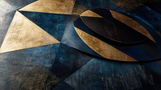 Richly Textured Dark Blue and Gold HD Wallpapers