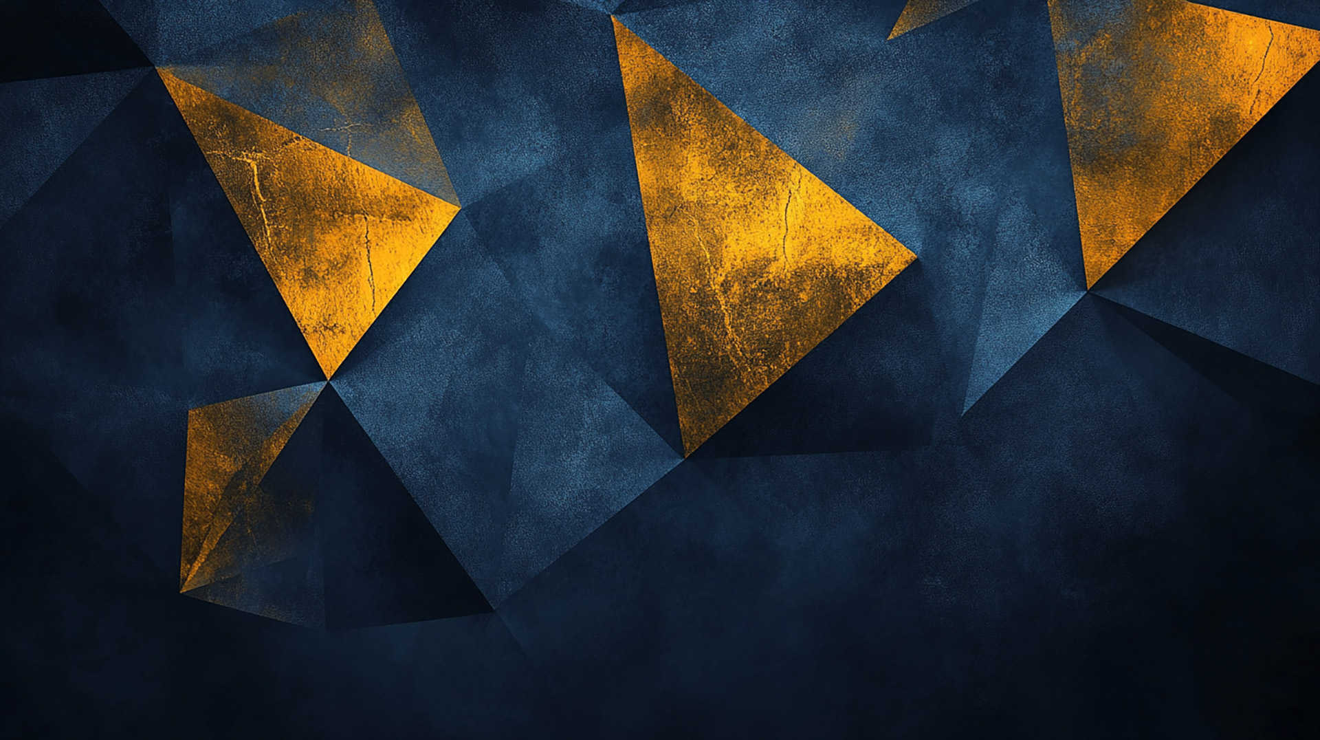 AI Wallpaper: Dark Blue and Gold Geometric Design