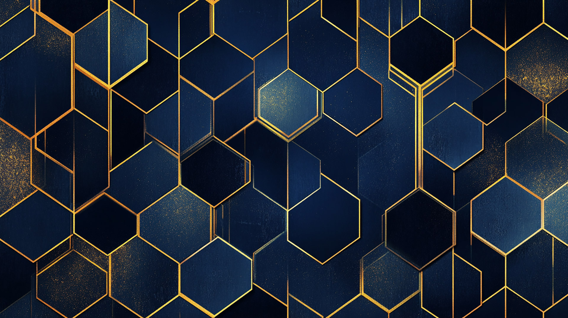 High-Quality Dark Blue and Gold Wallpaper for Desktop