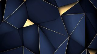 Stylish Dark Blue and Gold Digital Backgrounds in 16:9