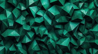 Ultra HD Dark Green Geometric Desktop Background in 16:9 Ratio