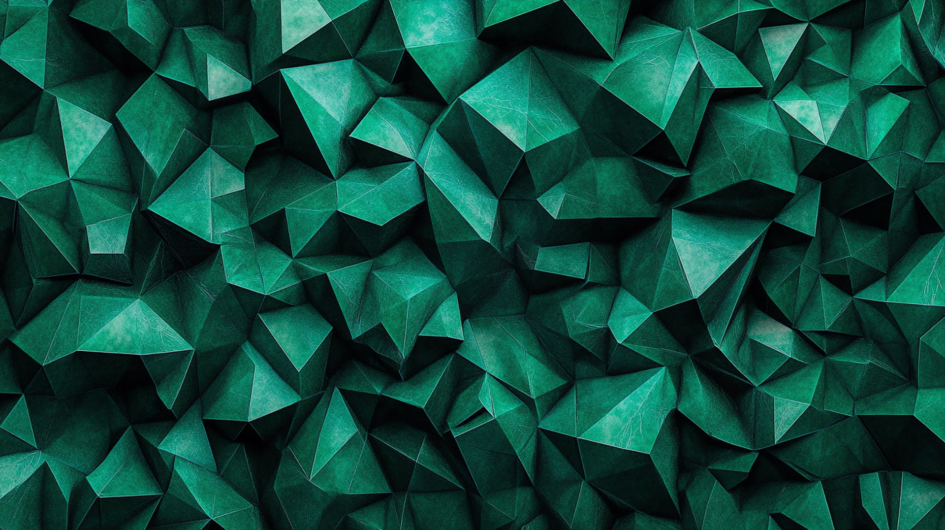 Ultra HD Dark Green Geometric Desktop Background in 16:9 Ratio