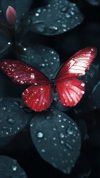 Enchanting Dark Red Butterfly Photos for Mobile Devices