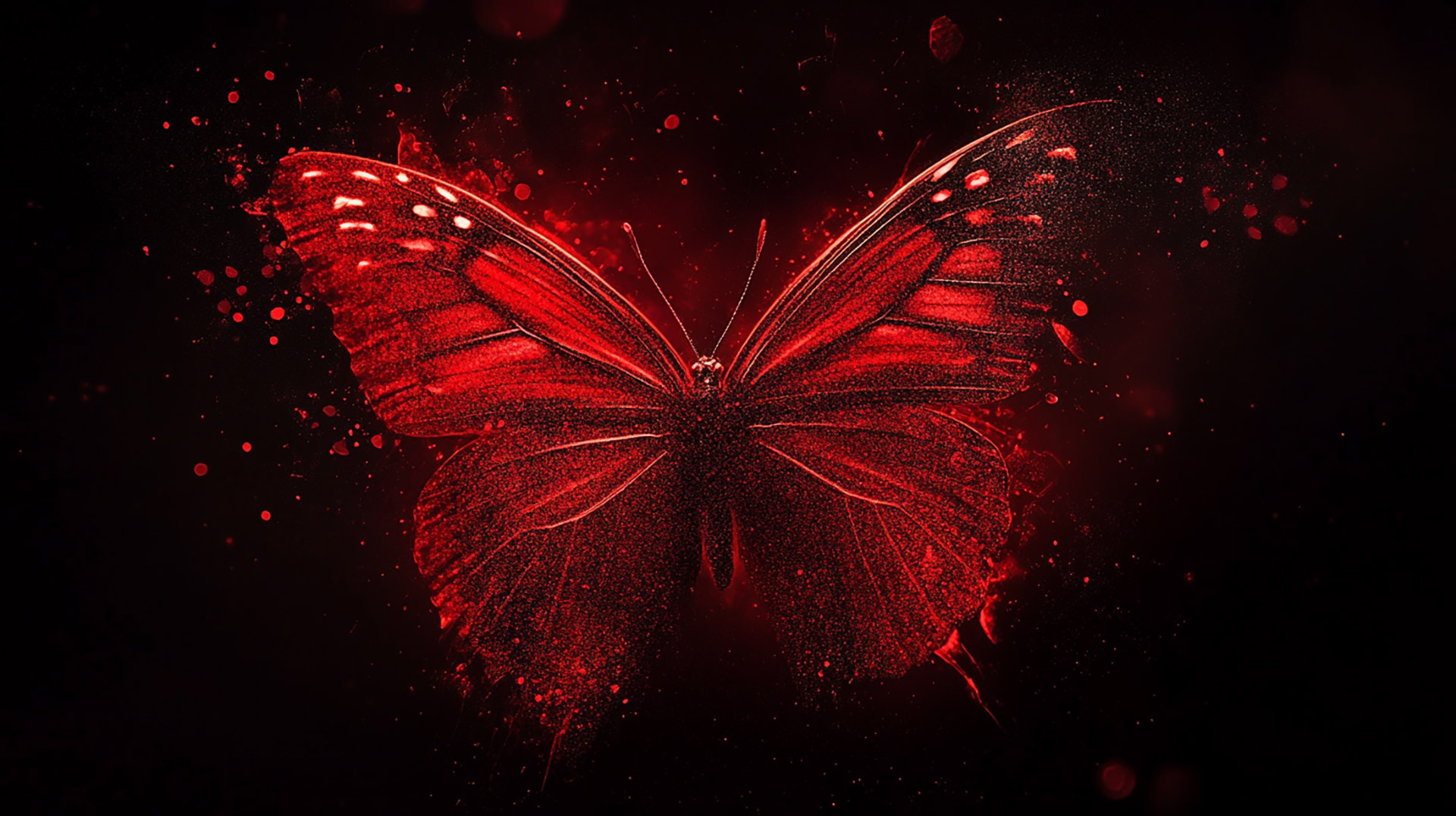 Dark Red Butterfly Wallpaper for Stunning Desktop Background