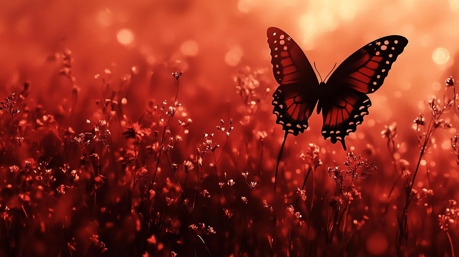 AI-Enhanced Dark Red Butterfly Wallpapers in 8K Quality