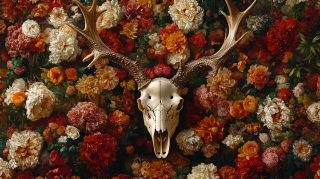 Elegant Deer Skull HD Wallpaper for Nature Lovers