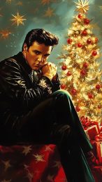 Jailhouse Rocking Christmas: Elvis HD Mobile Background