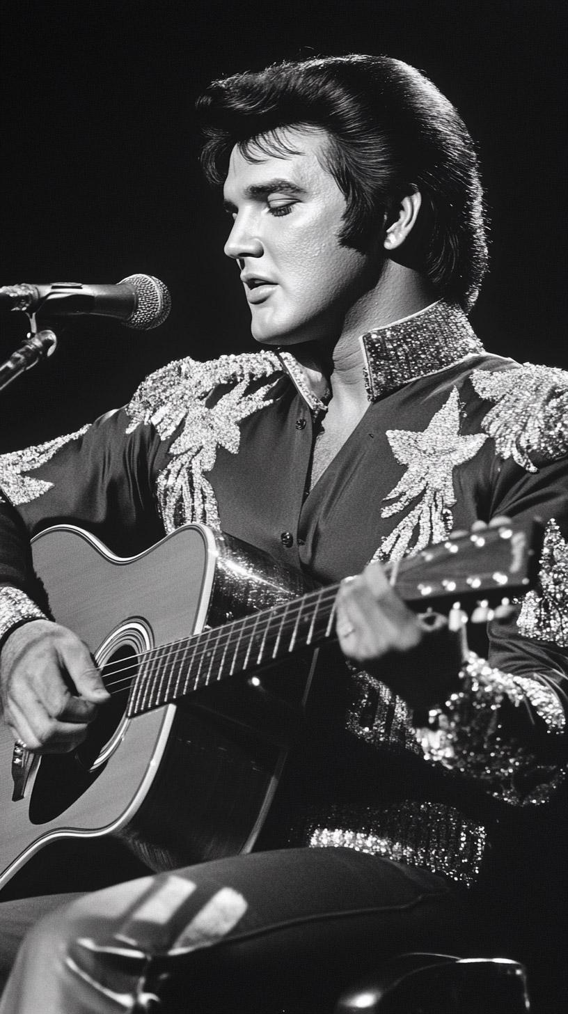 Stunning Elvis Presley Digital Background for Your Phone