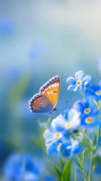 Vibrant Flower and Butterfly Photos for Mobile Wallpaper